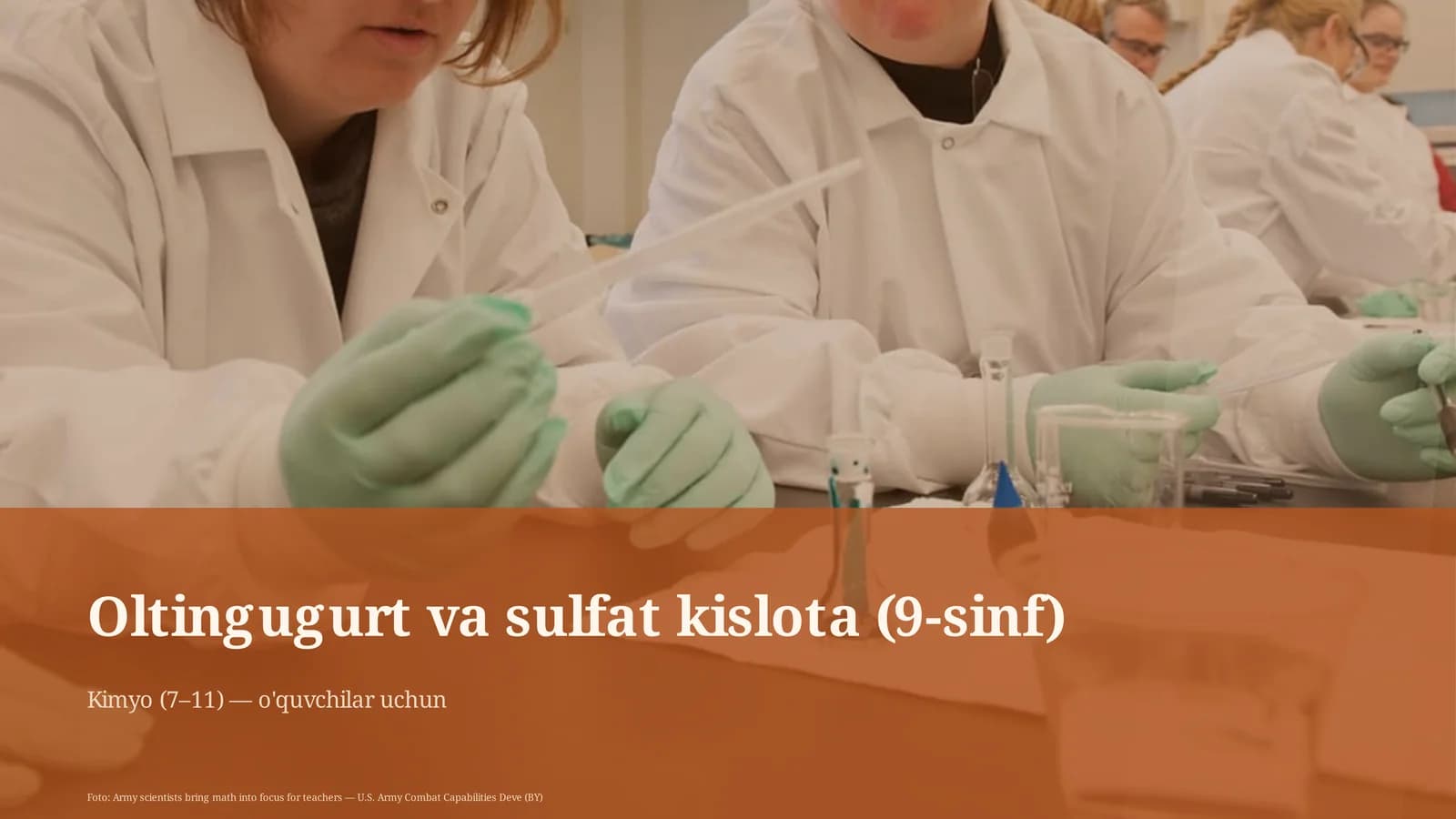 Oltingugurt va sulfat kislota (9-sinf)
