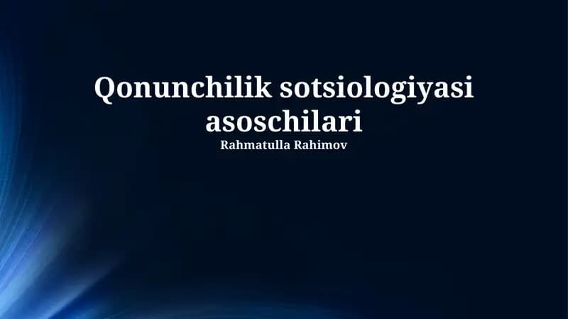 Qonunchilik sotsiologiyasi asoschilari