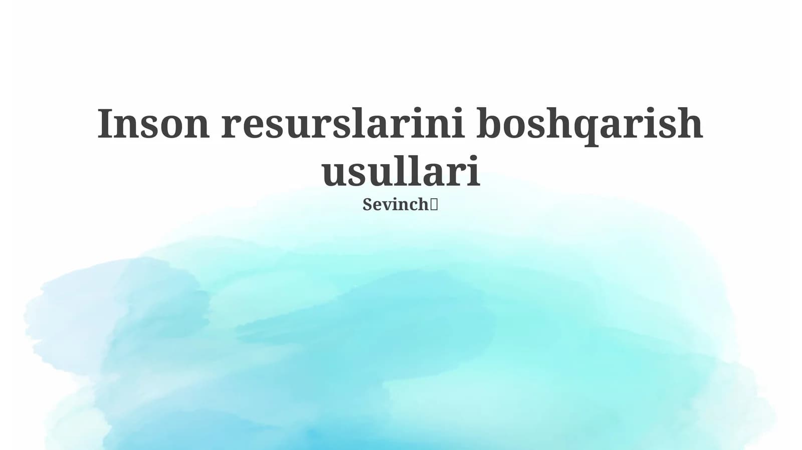 Inson resurslarini boshqarish usullari