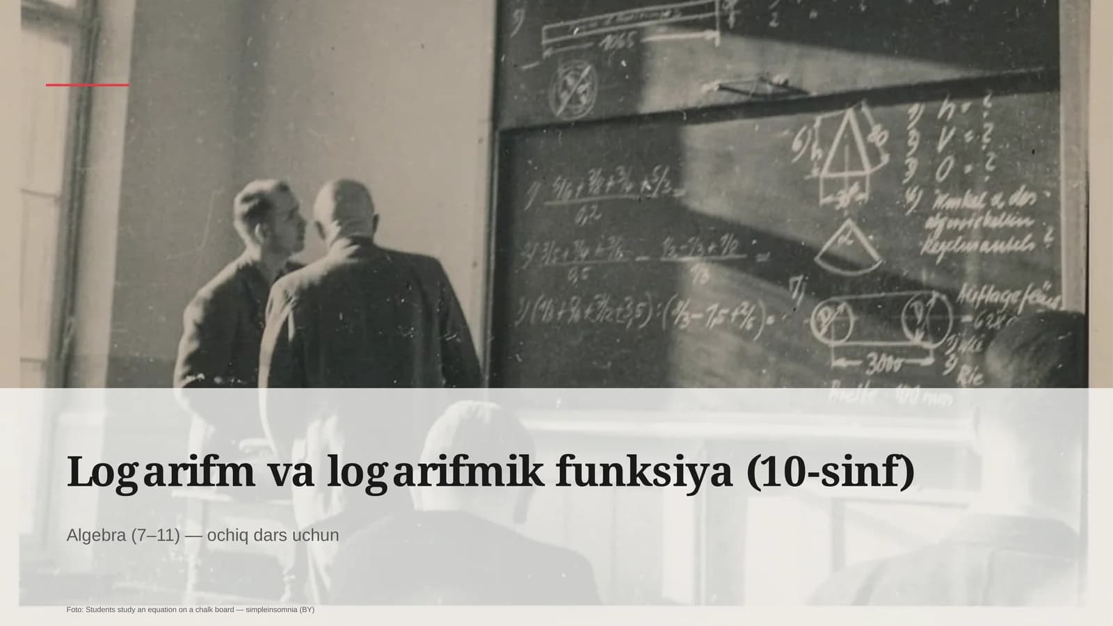 Logarifm va logarifmik funksiya (10-sinf)