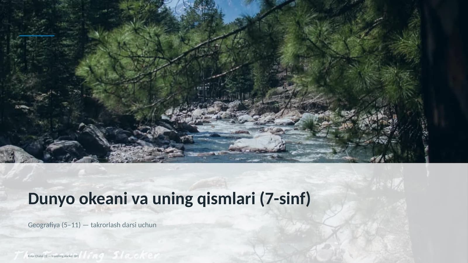 Dunyo okeani va uning qismlari (7-sinf)