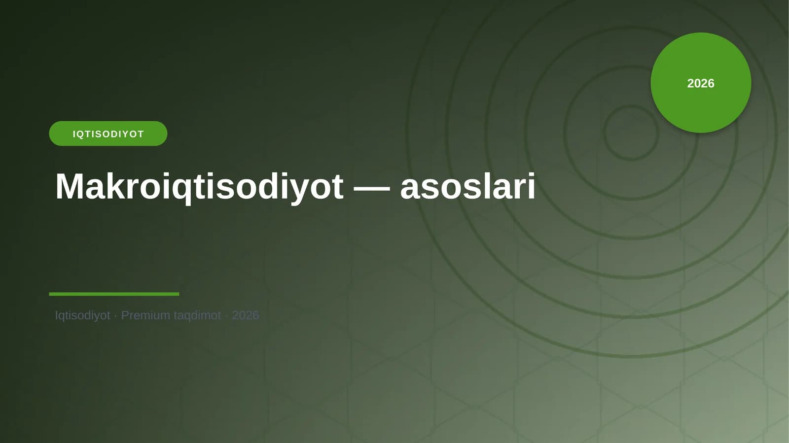 Makroiqtisodiyot — asoslari