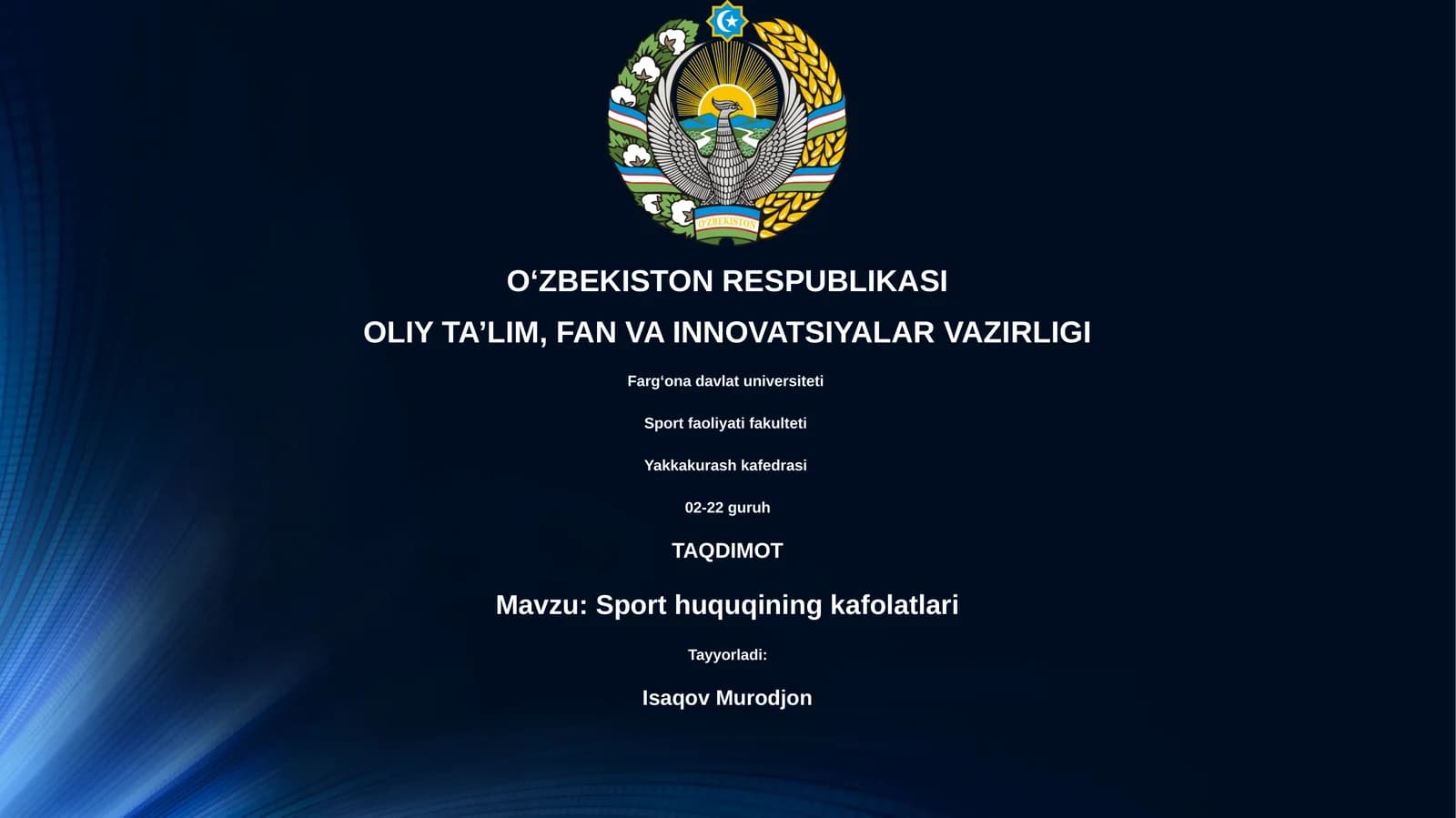 Sport huquqining kafolatlari