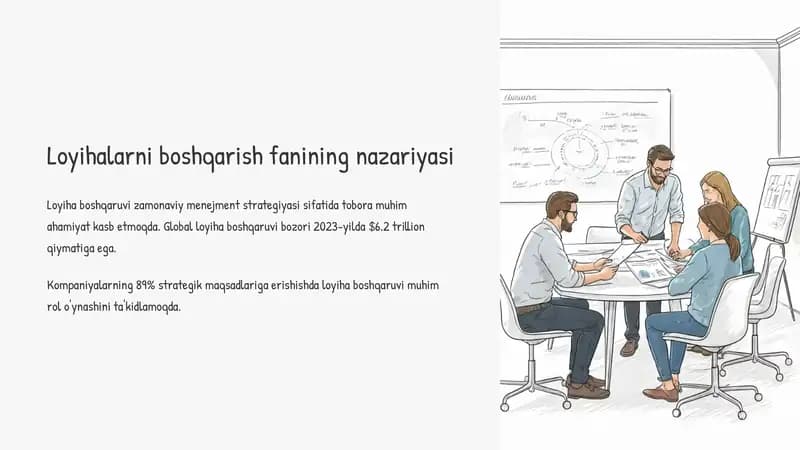 Loyihalarniboshqarishfaniningnazariyasi