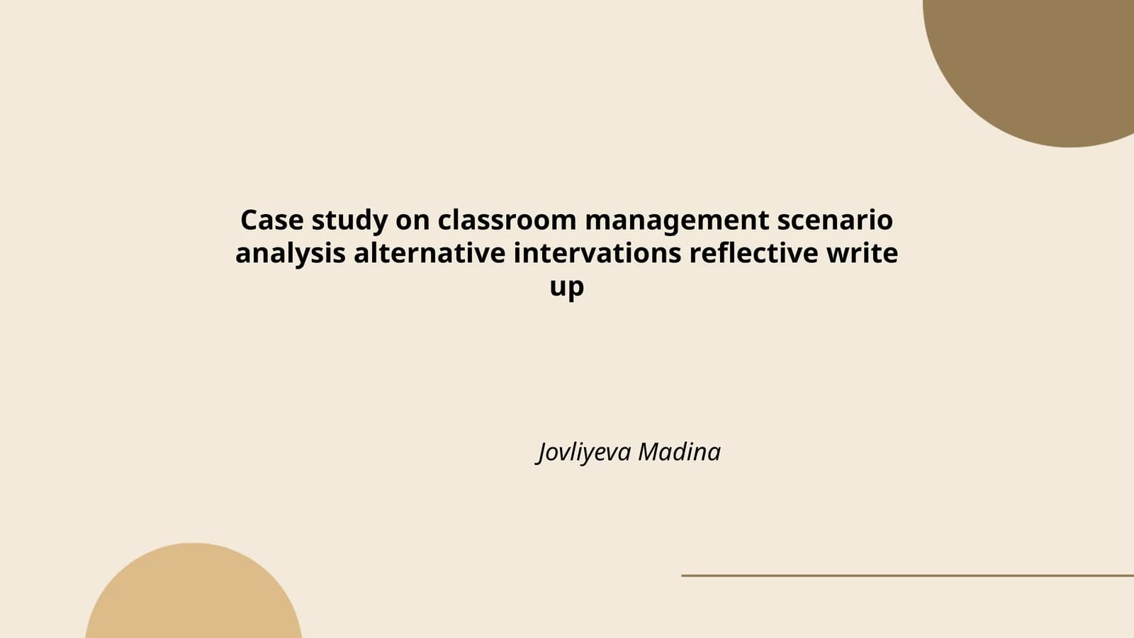 Classroom Management Case Studies