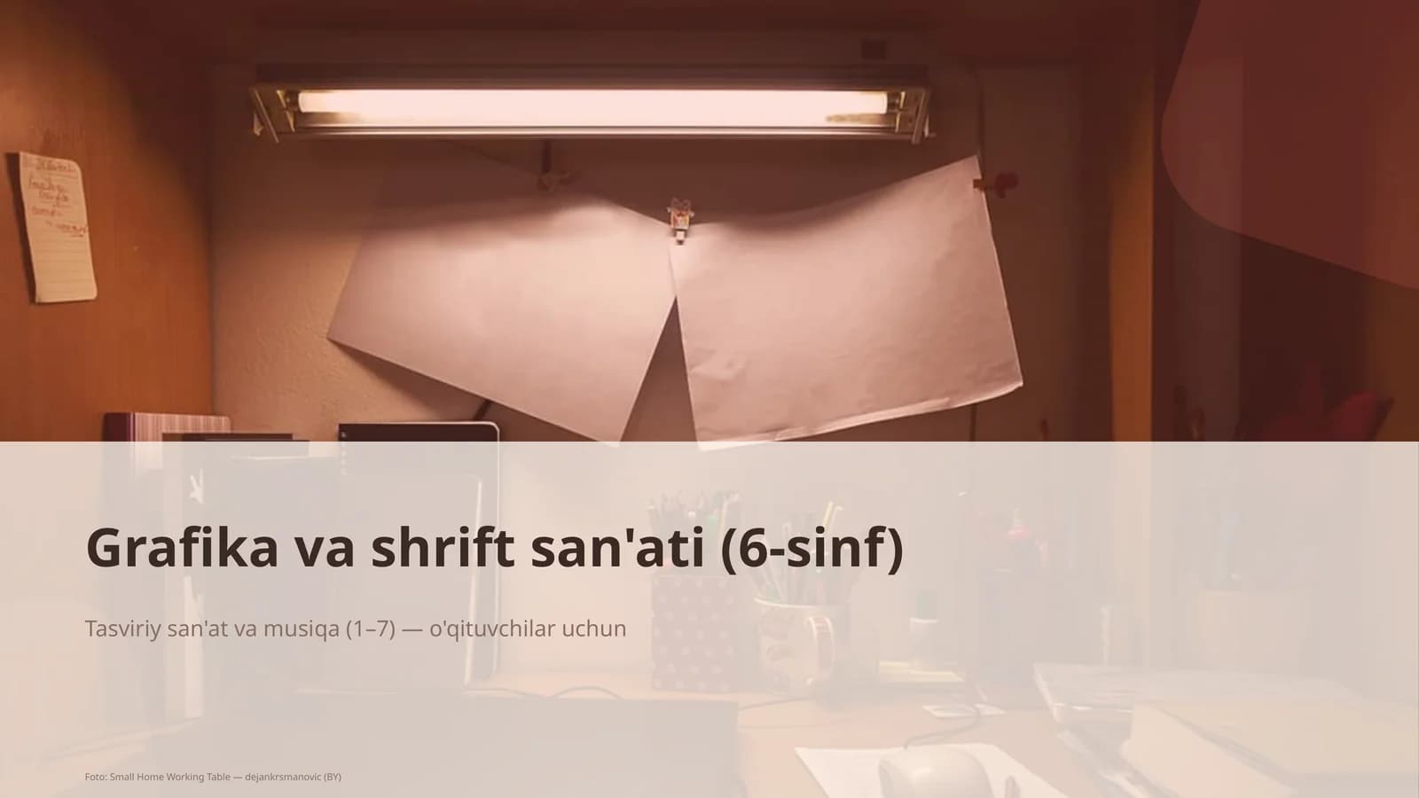 Grafika va shrift san'ati (6-sinf)