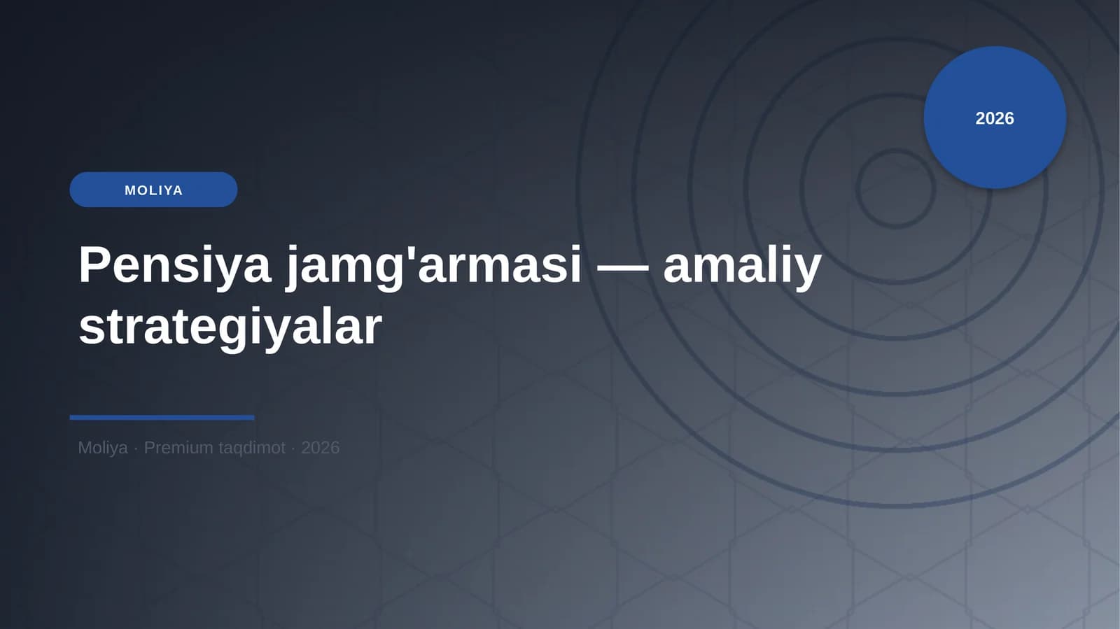 Pensiya jamg'armasi — amaliy strategiyalar
