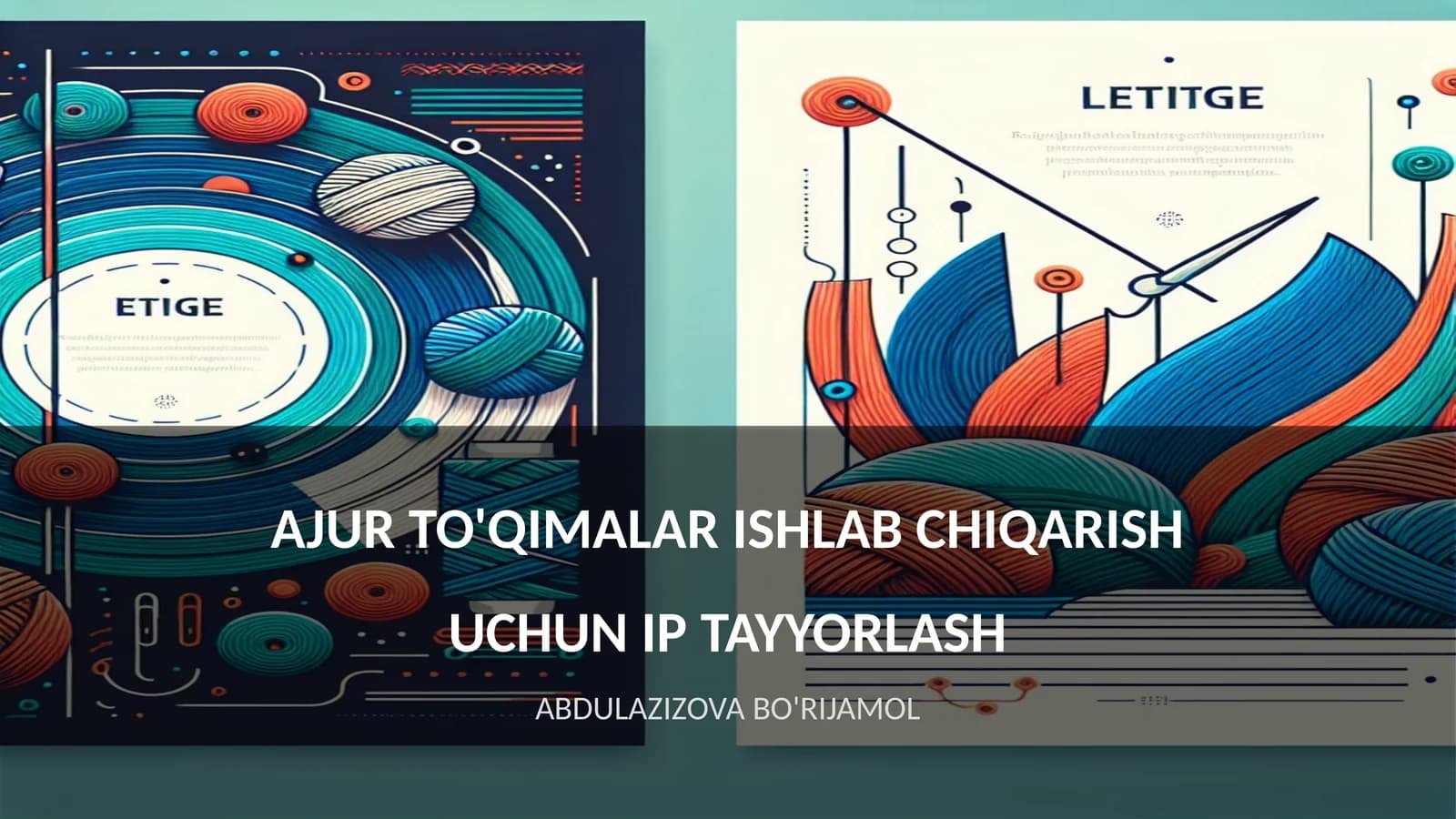 AJUR TO'QIMALAR ISHLAB CHIQARISH UCHUN IP TAYYORLASH