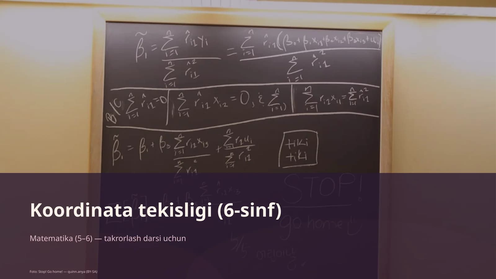 Koordinata tekisligi (6-sinf)