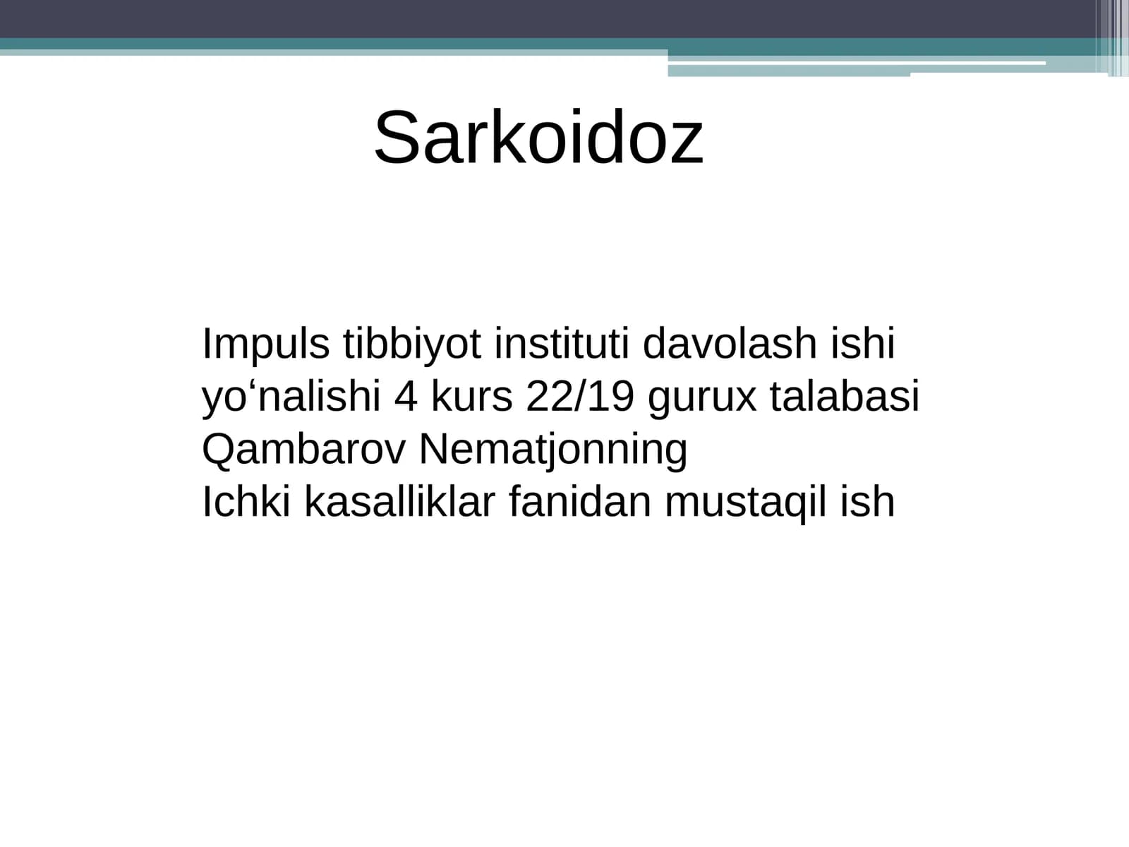 Sarkoidoz