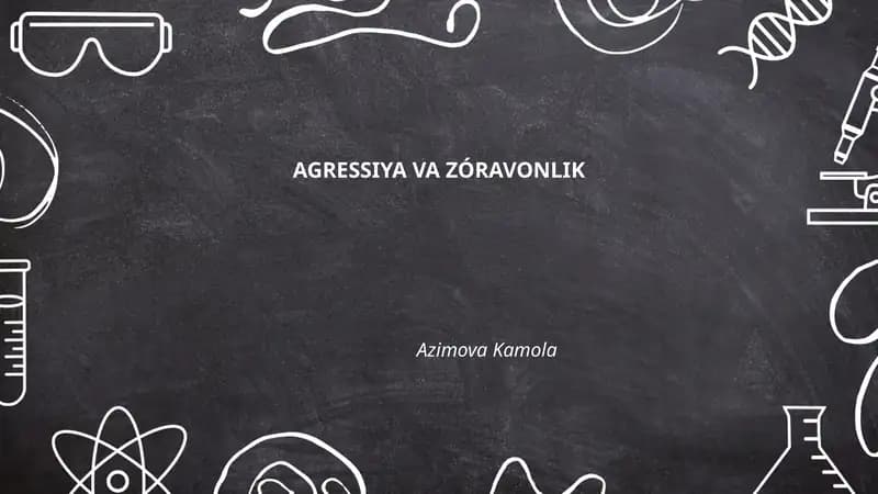 AGRESSIYA VA ZÓRAVONLIK