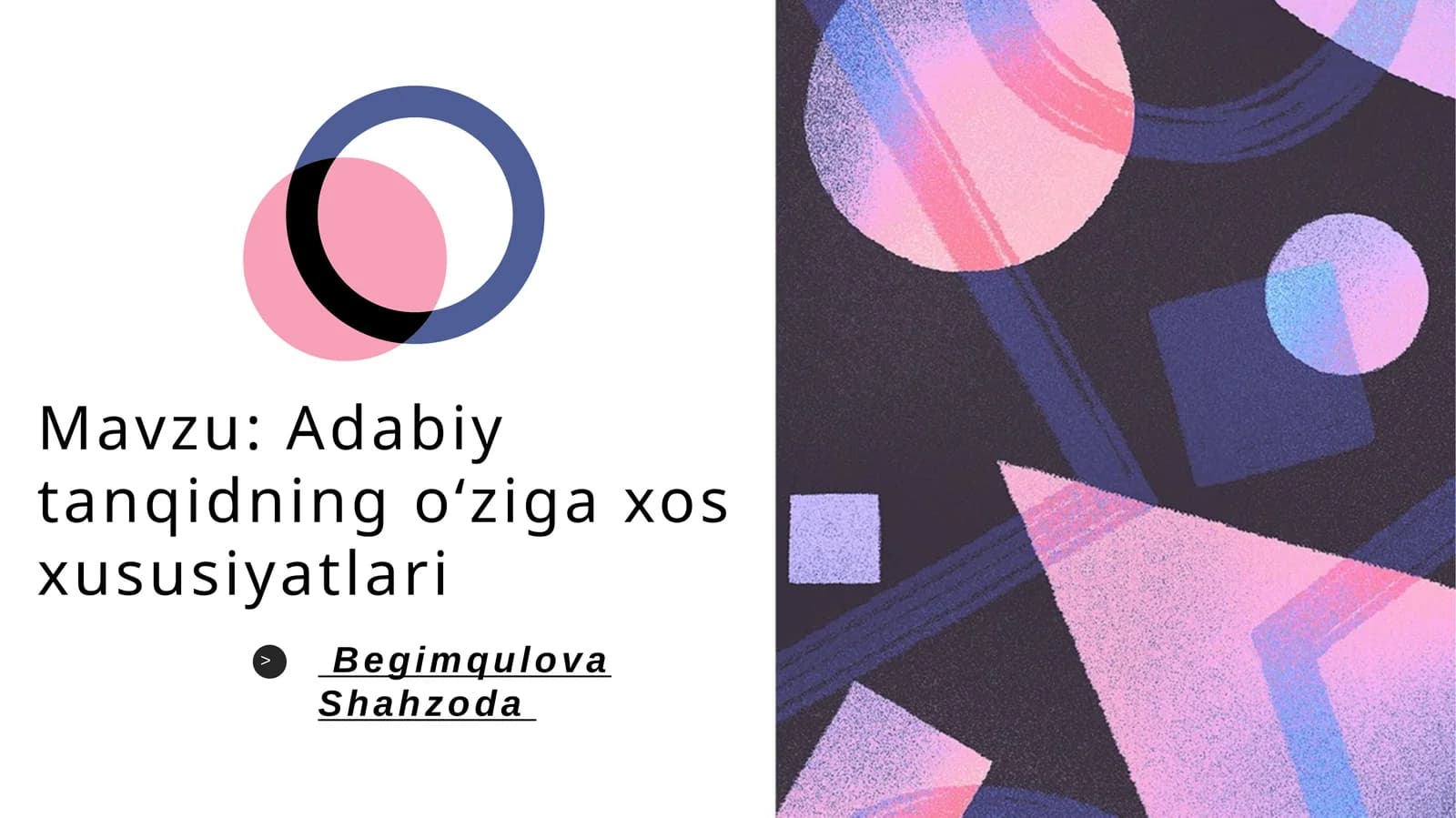 Adabiy tanqidning oʻziga xos xususiyatlari