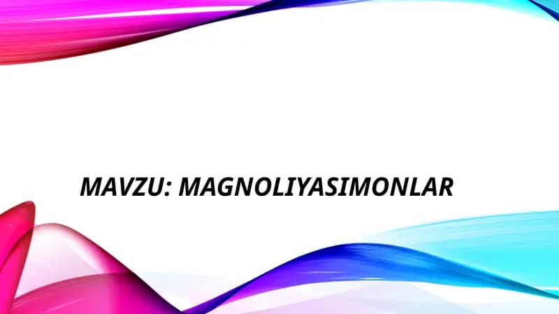 Magnoliyasimonlar