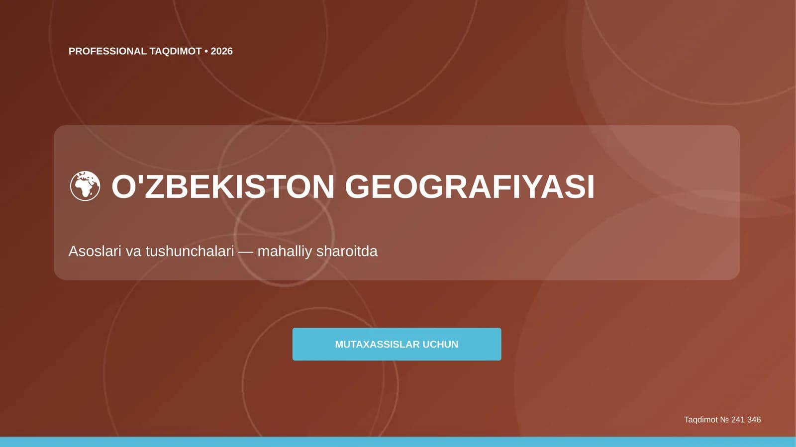 O'zbekiston Geografiyasi Asoslari va Tushunchalari