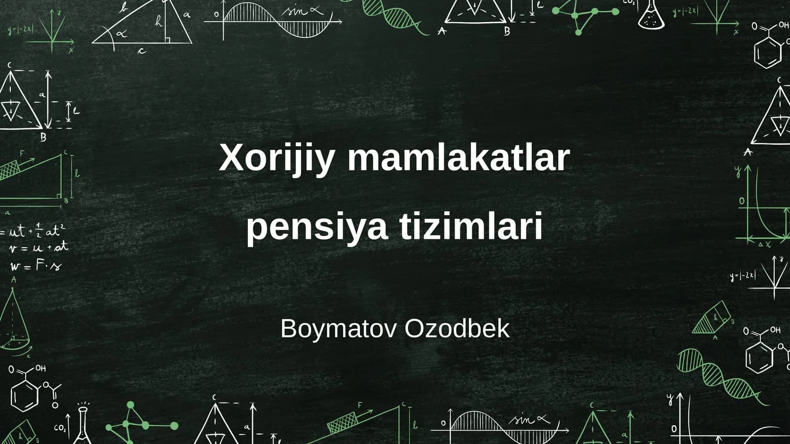 Xorijiy mamlakatlar pensiya tizimlari