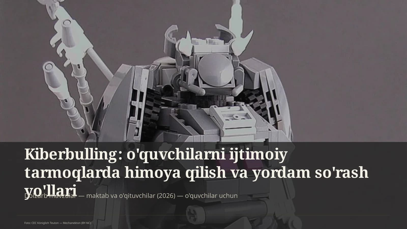 Kiberbulling: o'quvchilarni ijtimoiy tarmoqlarda himoya qilish va yordam so'rash yo'llari