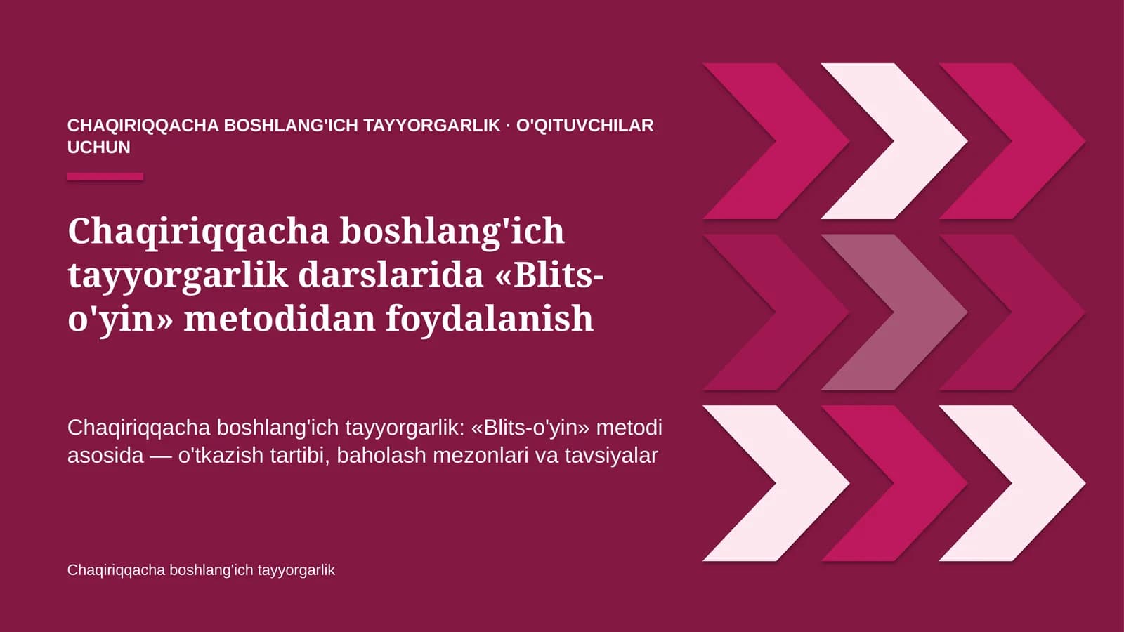 chaqiriqqacha boshlang'ich tayyorgarlik darslarida blits o'yin metodidan foydalanish 5633