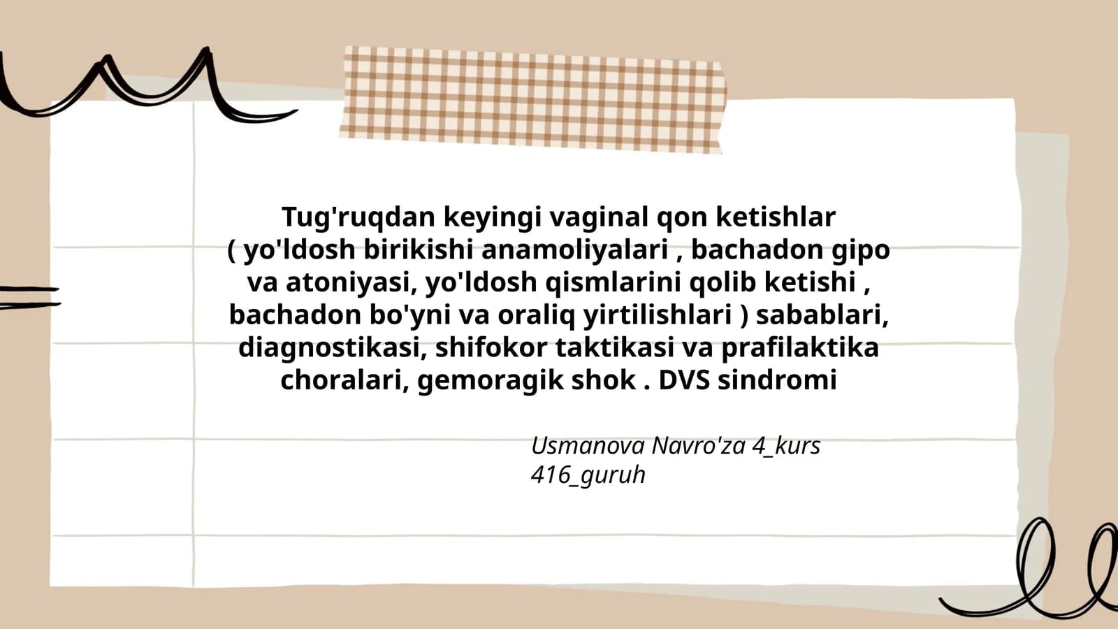 Tug'ruqdan keyingi vaginal qon ketishlar