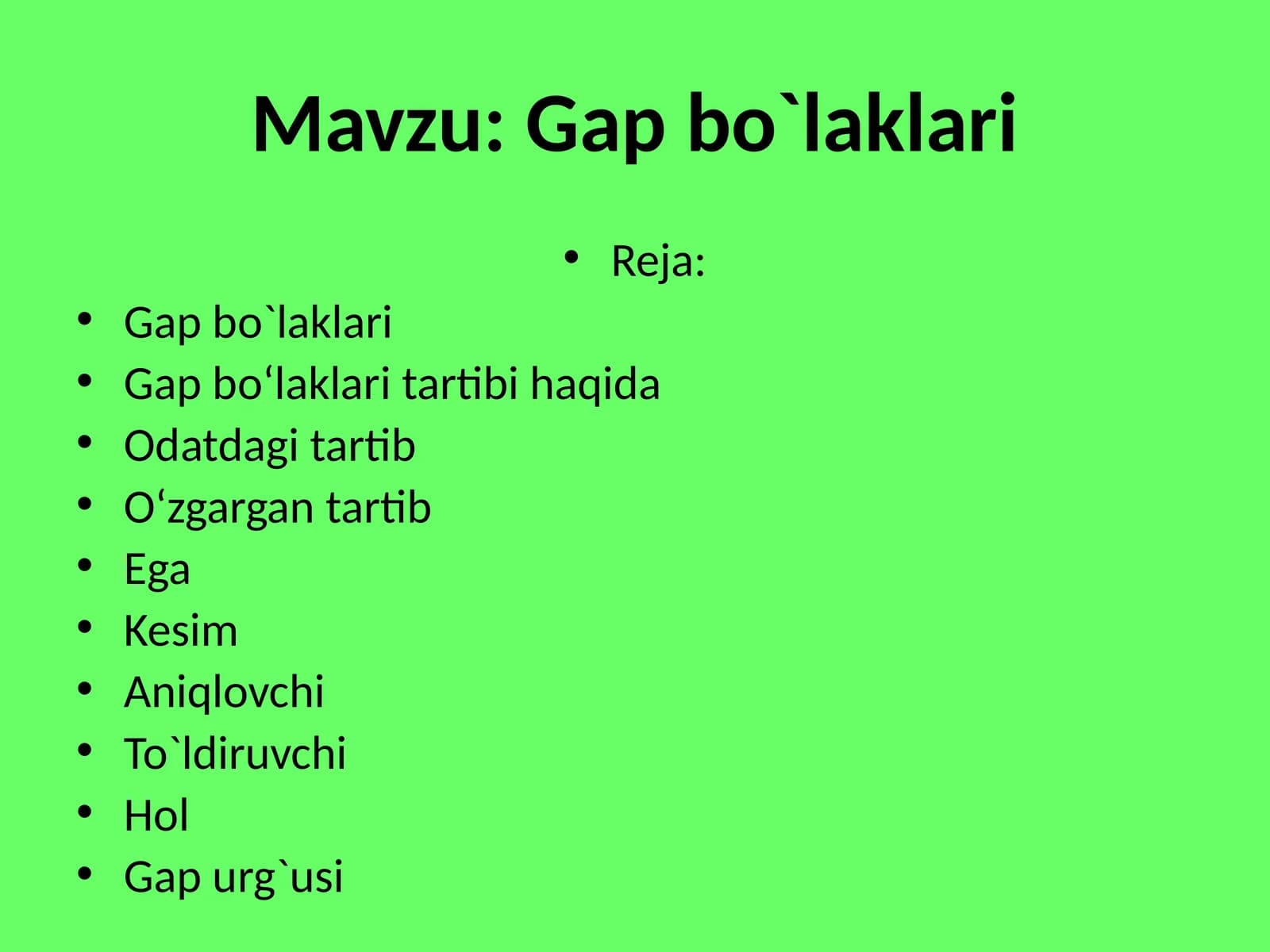 Gap bo`laklari