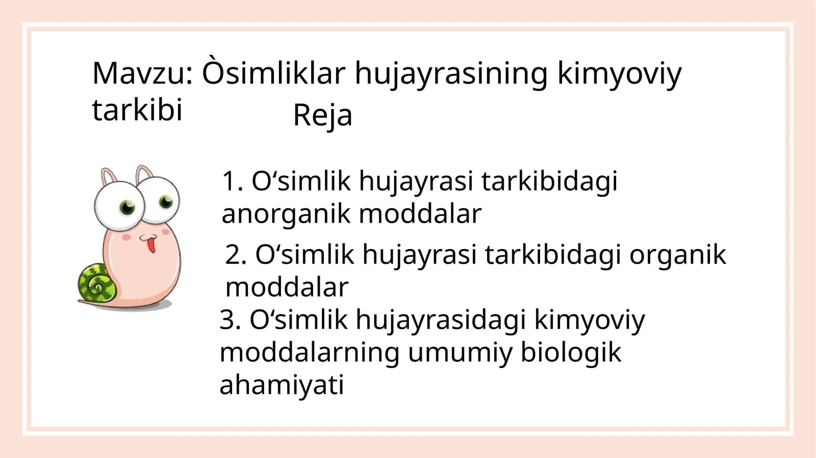 Òsimliklar hujayrasining kimyoviy tarkibi