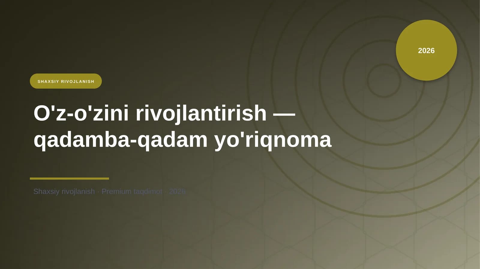O'z-o'zini rivojlantirish