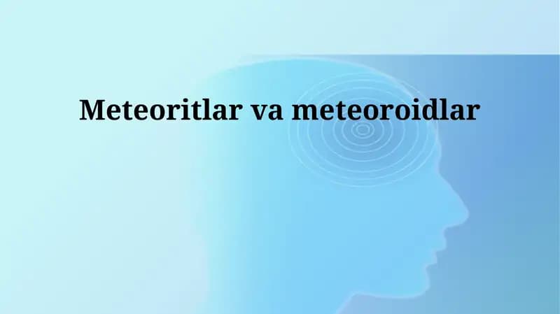 Meteoritlar va meteoroidlar