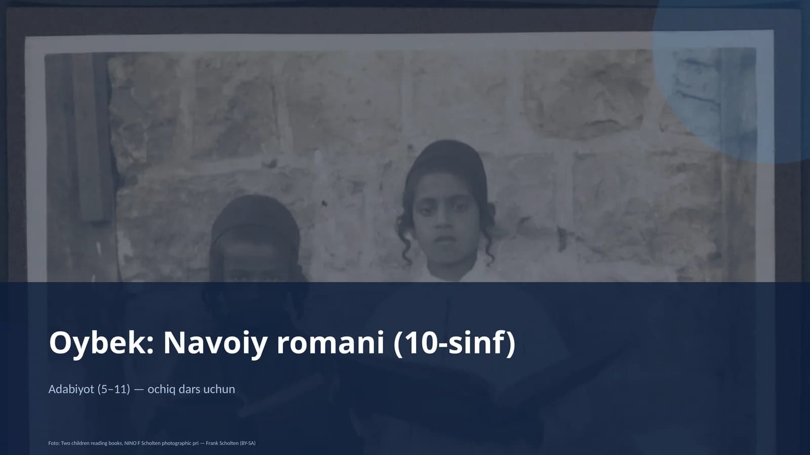 Oybek: Navoiy romani (10-sinf)