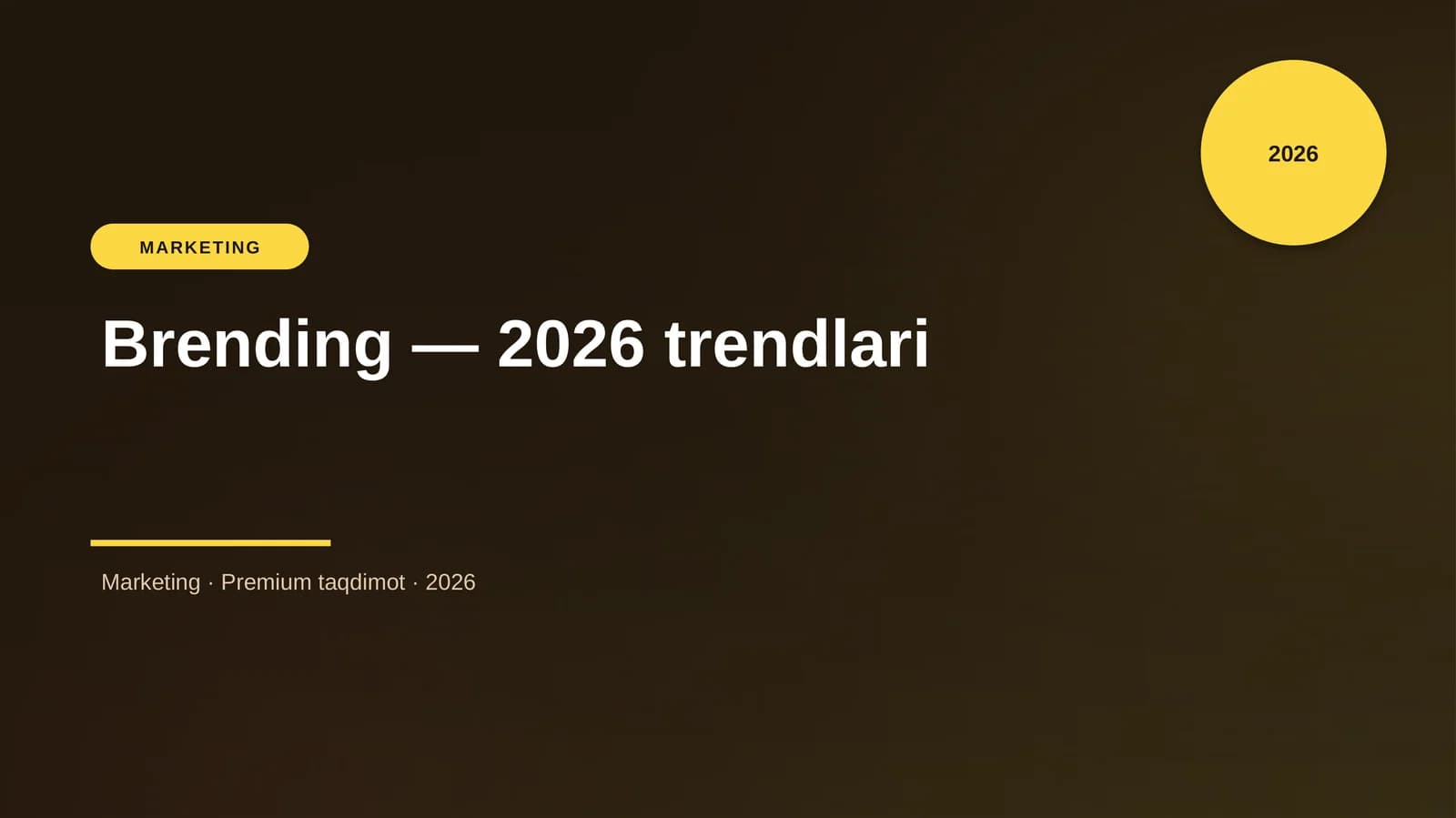 Brending - 2026 trendlari