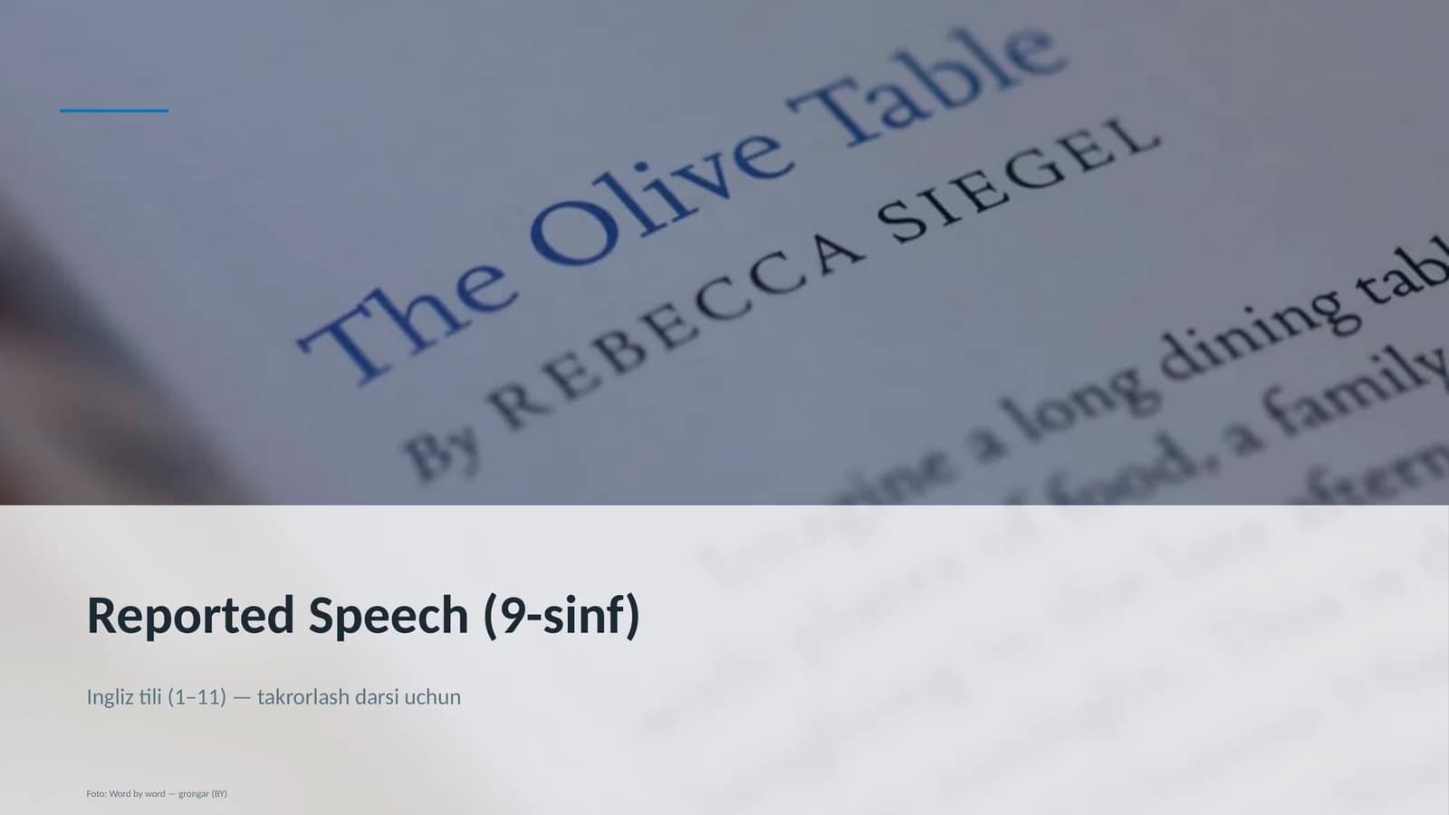 Reported Speech (9-sinf)