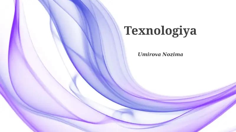 Texnologiya