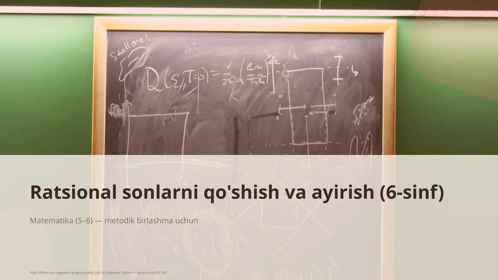 Ratsional sonlarni qo'shish va ayirish (6-sinf)