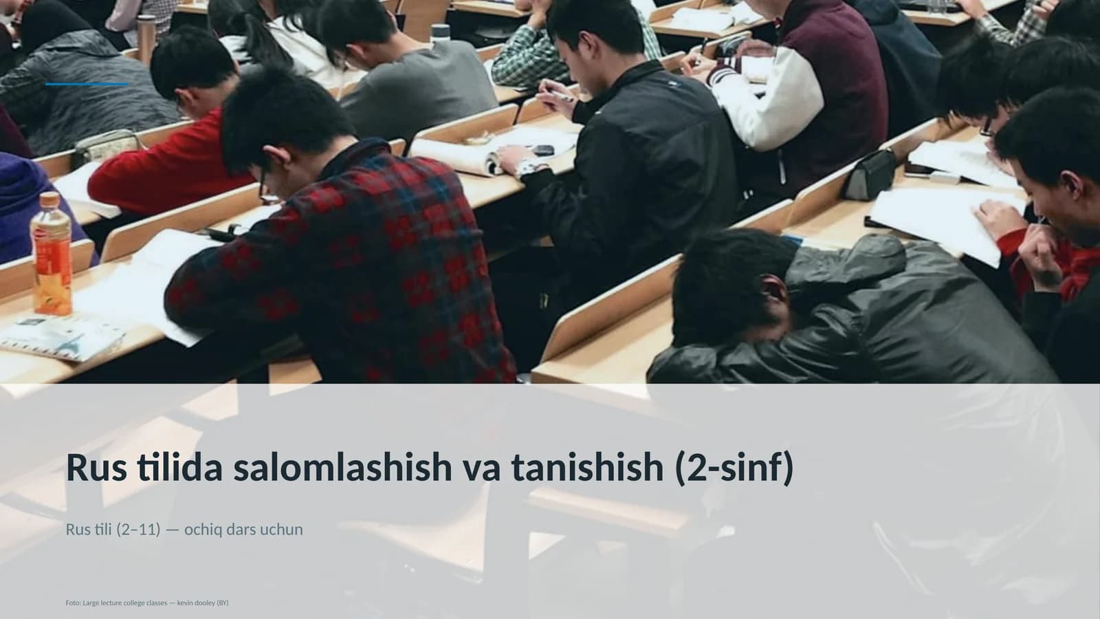 Rus tilida salomlashish va tanishish (2-sinf)