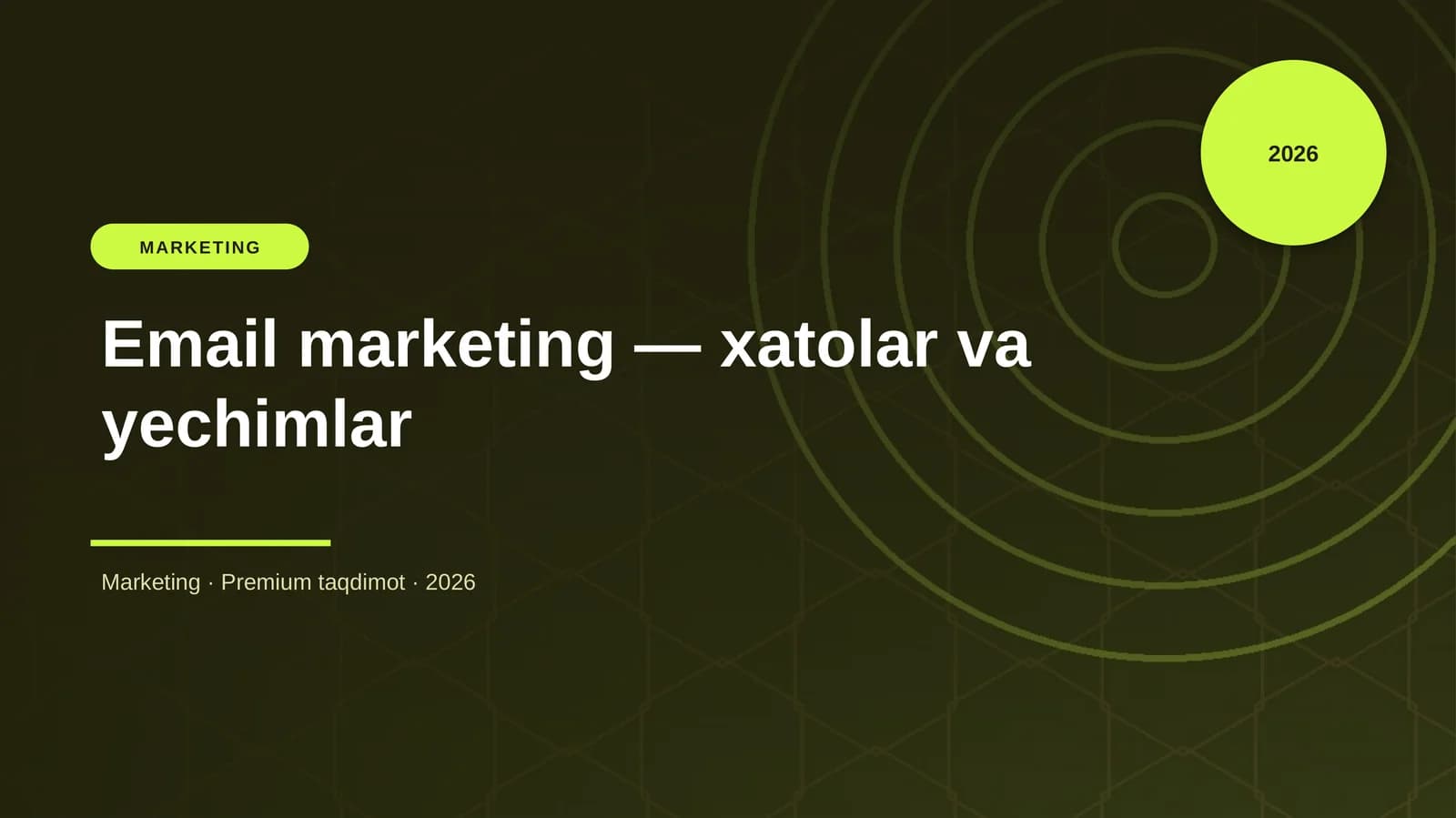 Email marketing — xatolar va yechimlar