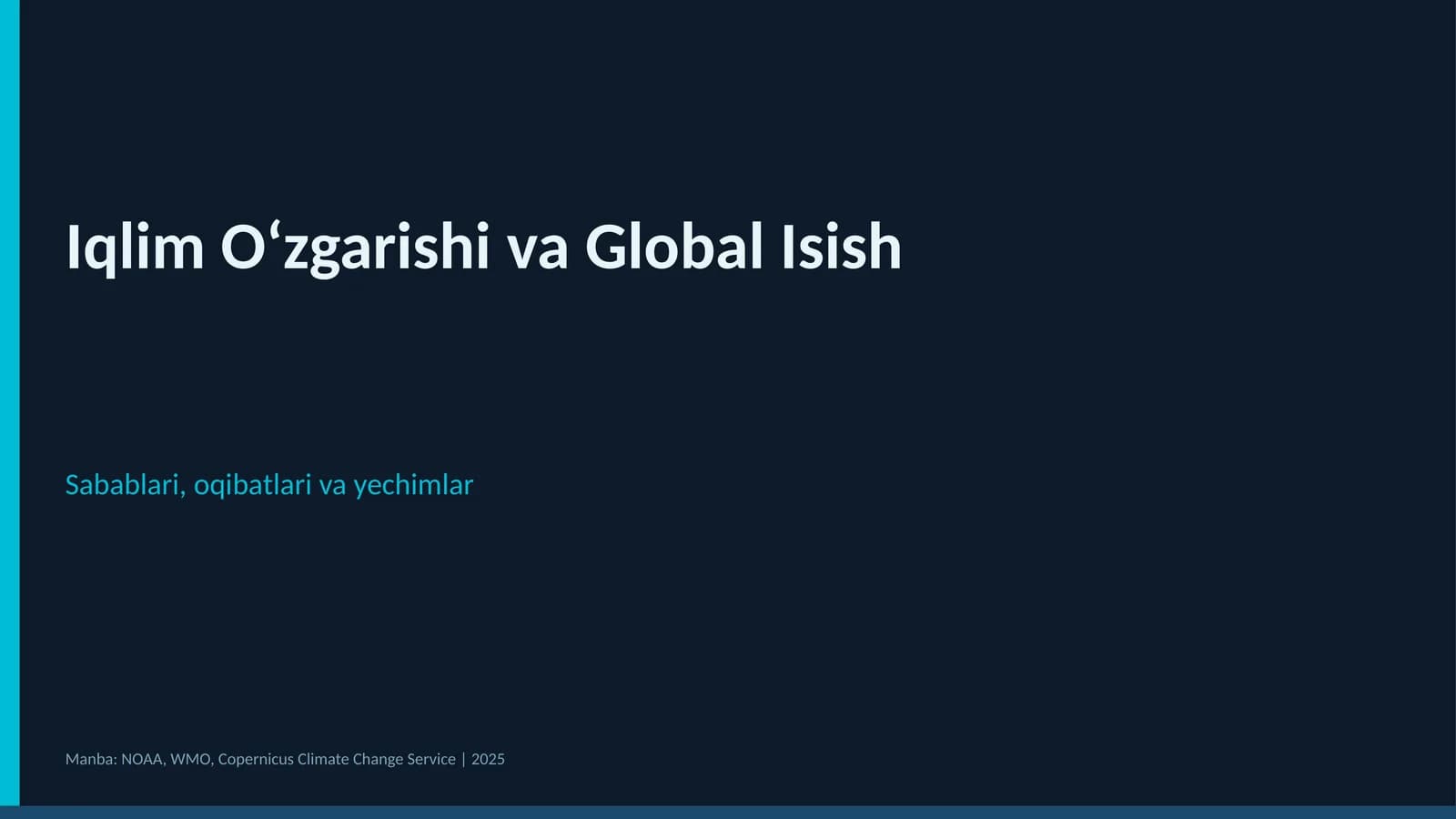 Iqlim Oʻzgarishi va Global Isish