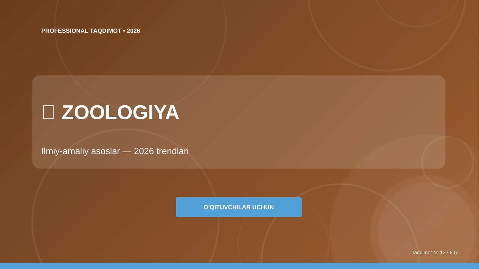Ilmiy-amaliy Zoologiya Taqdimoti - 2026
