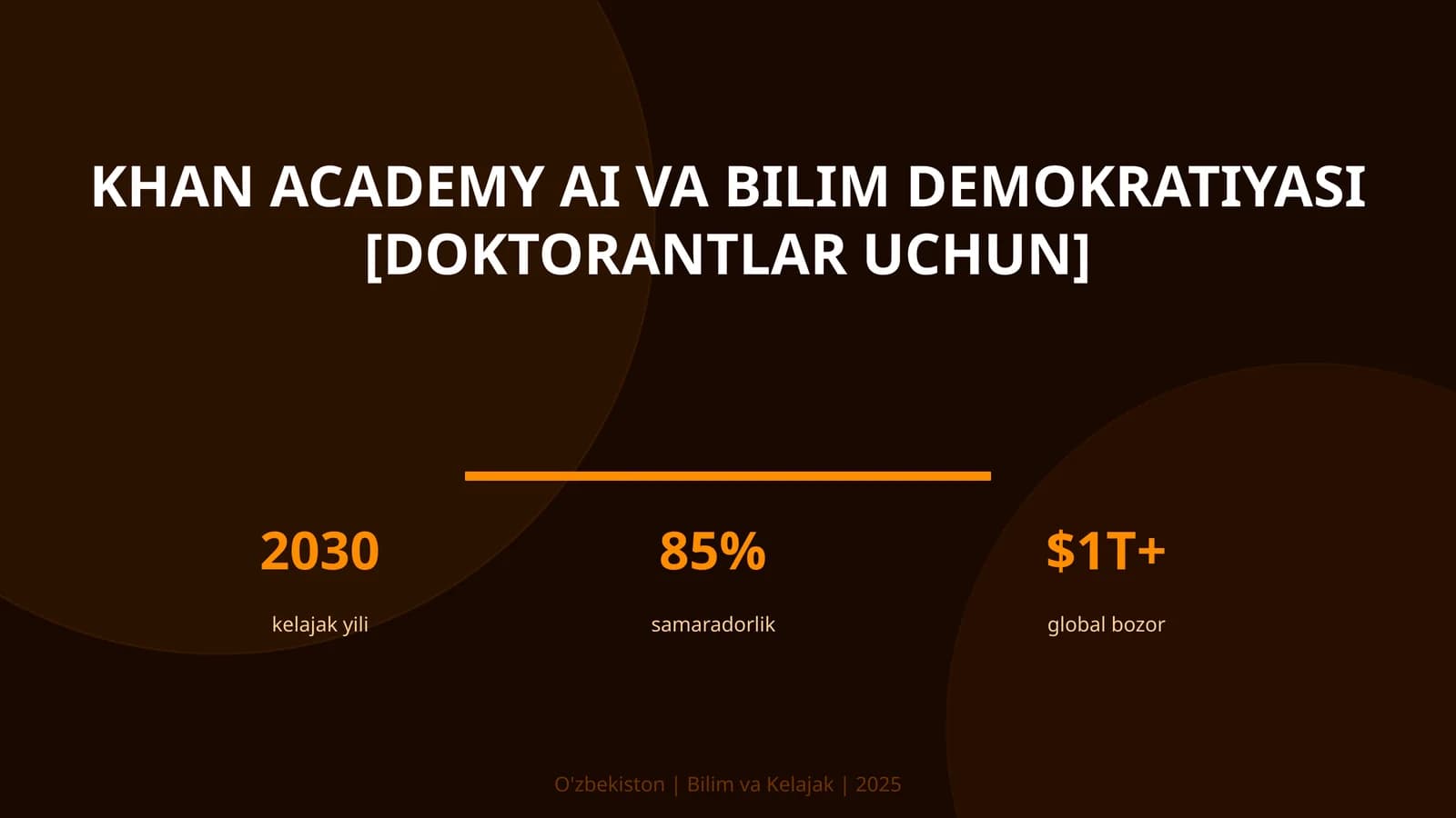 KHAN ACADEMY AI VA BILIM DEMOKRATIYASI [DOKTORANTLAR UCHUN]