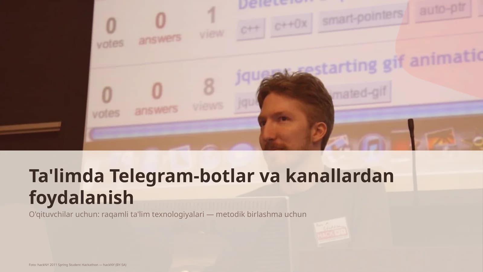 Ta'limda Telegram-botlar va kanallardan foydalanish