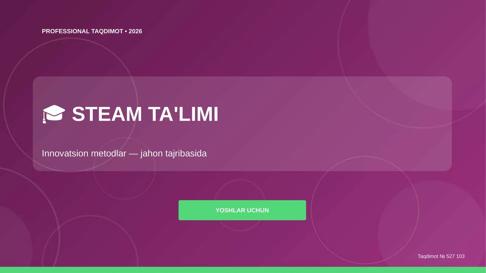 PROFESSIONAL TAQDIMOT • 2026