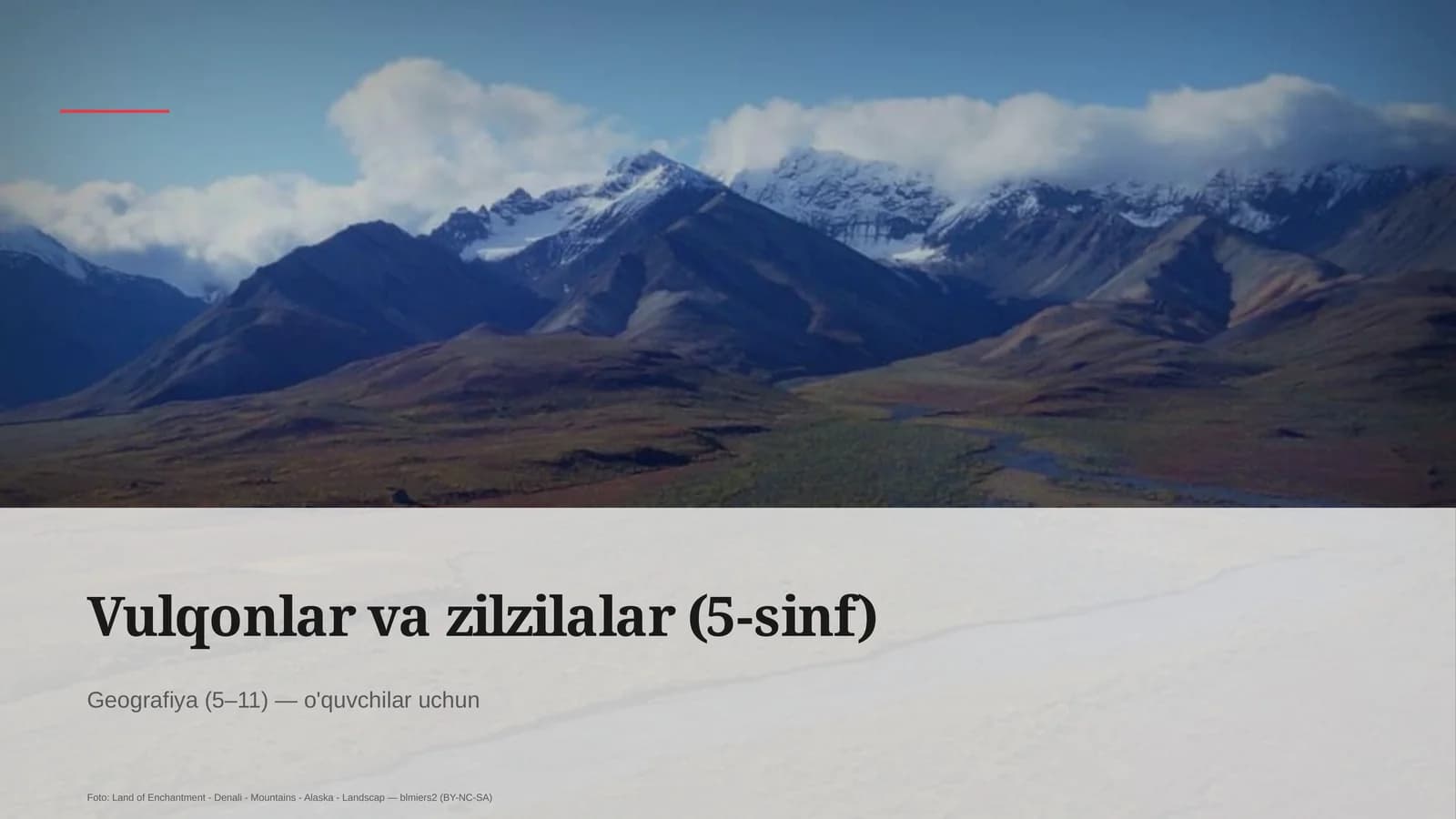 Vulqonlar va zilzilalar (5-sinf)