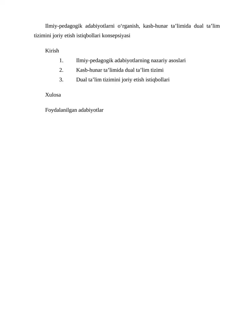 Ilmiy-pedagogik adabiyotlarni o‘rganish
