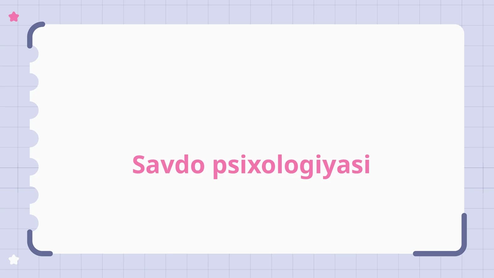 Savdo psixologiyasiga kirish