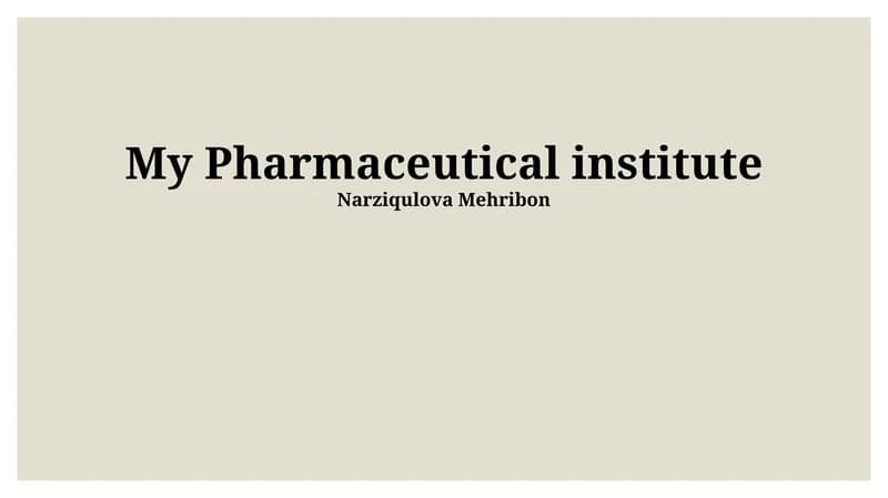 Pharmaceutical Institute