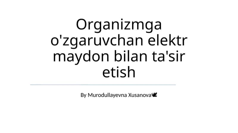 Tajriba O'rnatmasi