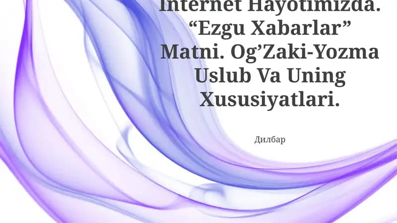 "Ezgu Xabarlar" Matni