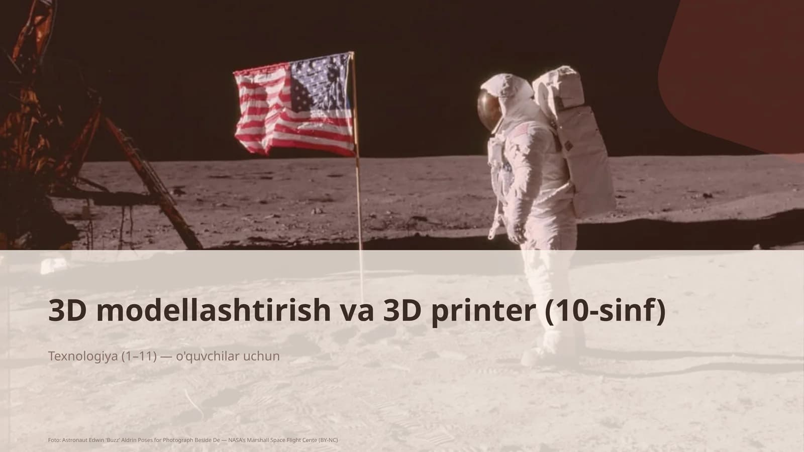 3D modellashtirish va 3D printer (10-sinf)