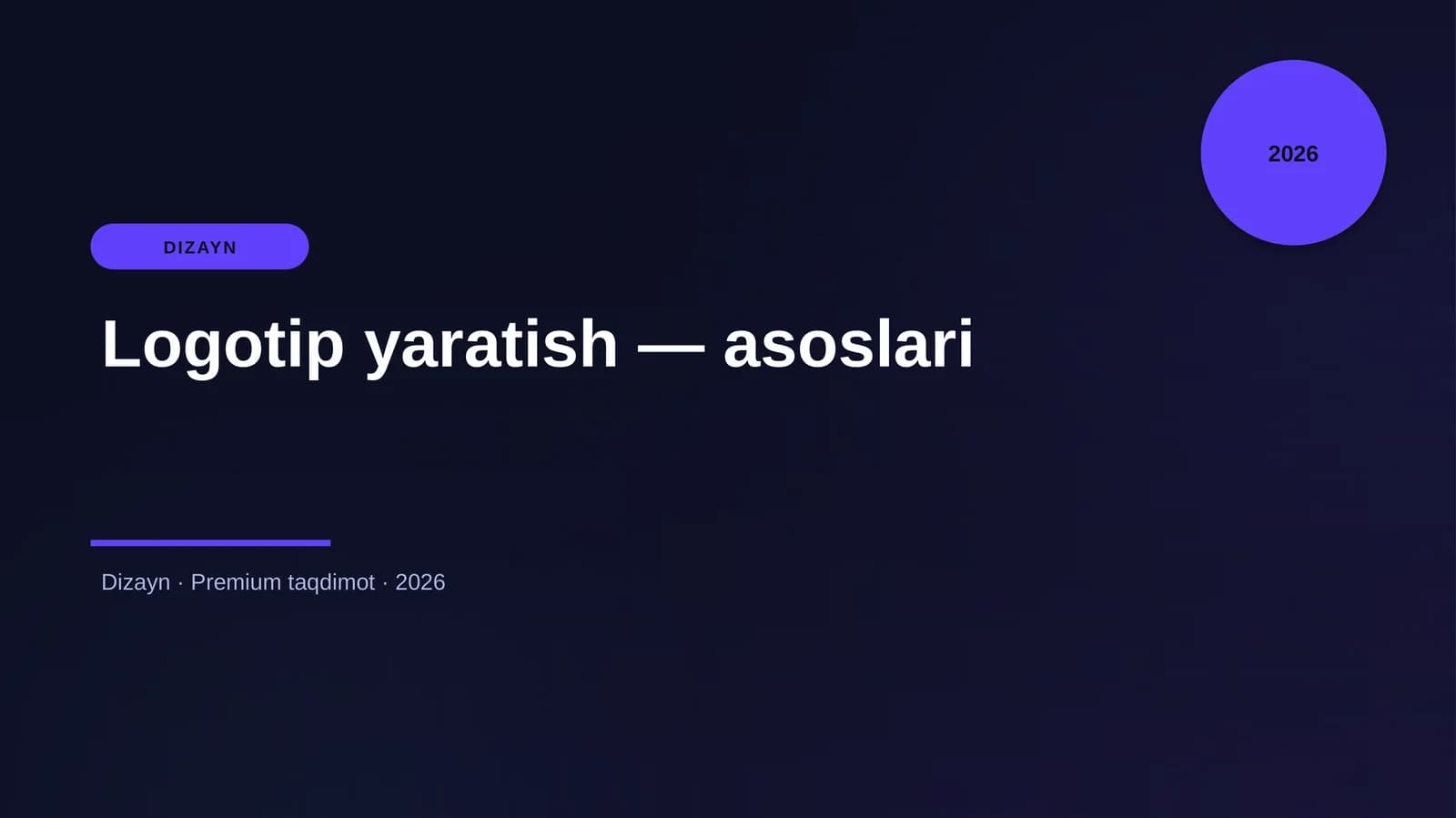 Logotip yaratish — asoslari