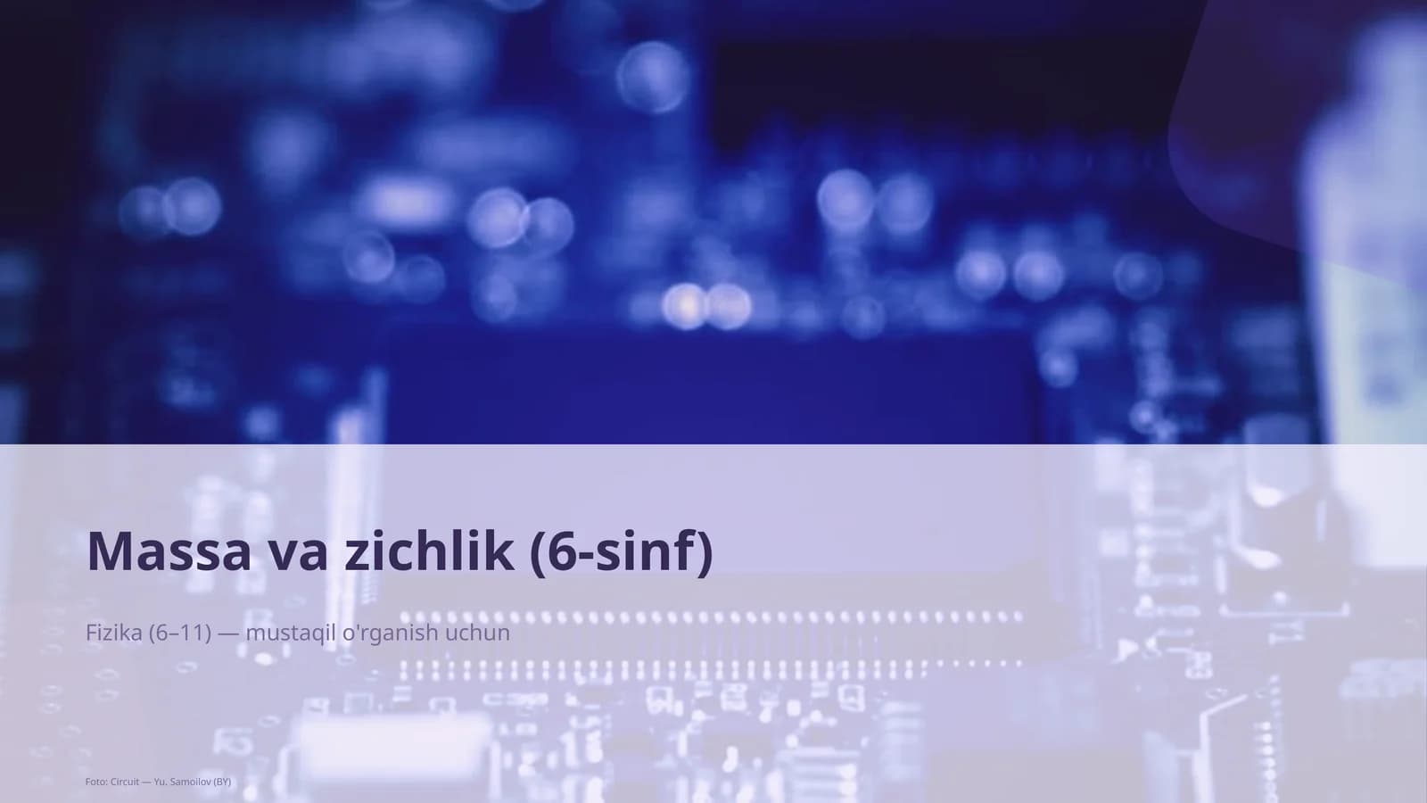 Massa va zichlik (6-sinf)