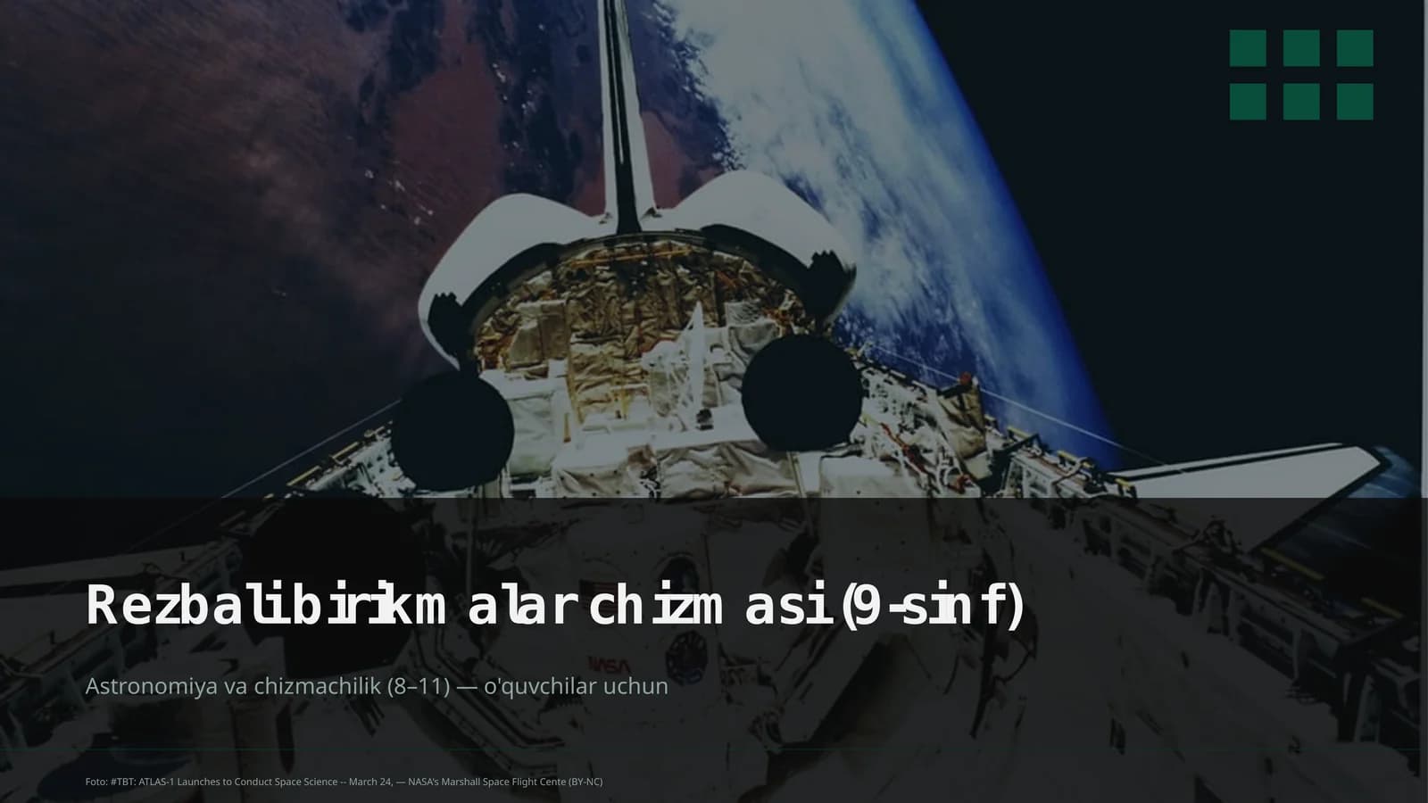 Rezbali birikmalar chizmasi (9-sinf)