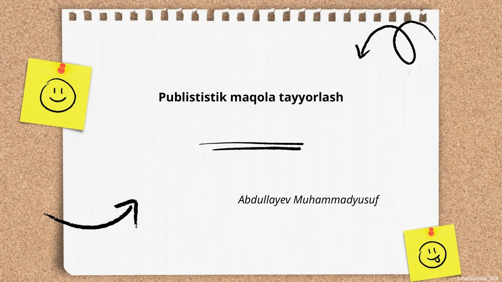 Publististik maqola tayyorlash