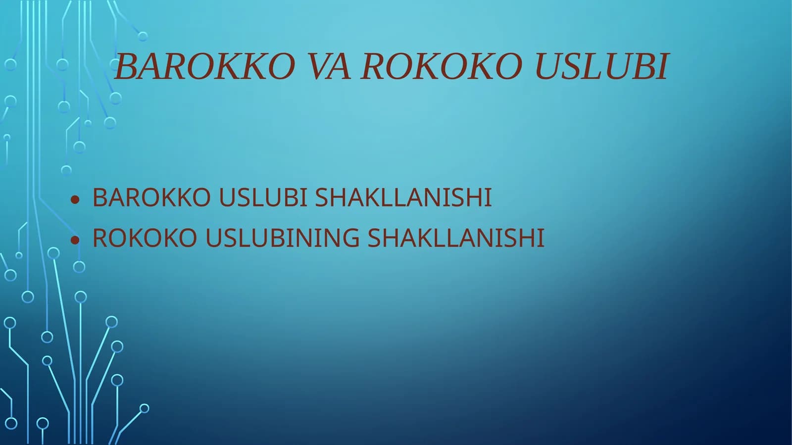Barokko va rokoko uslubi